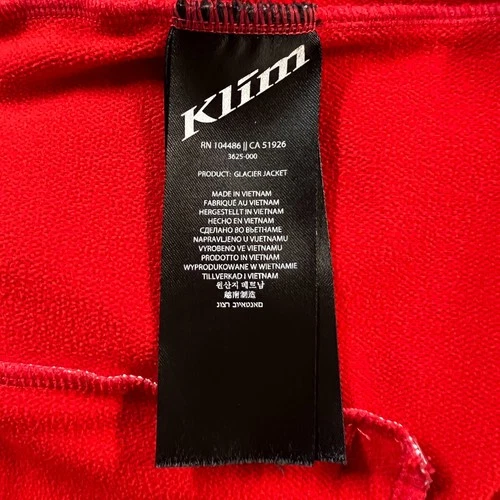 Klim Glacier Jacket Mens XL Red Navy Full Zip Lightweight Performance Breathable image 10