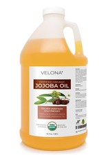 Velona Jojoba Oil USDA Certified Organic 64 Fl Oz Golden Unrefined Cold Pressed