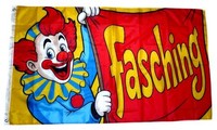 Fahne / Flagge Fasching Clown Karneval 90 X 150 Cm