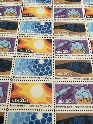 MNH 1982 'Knoxville World's Fair' Foglio di 50 francobolli 20c mai usati - Foto 4 di 8