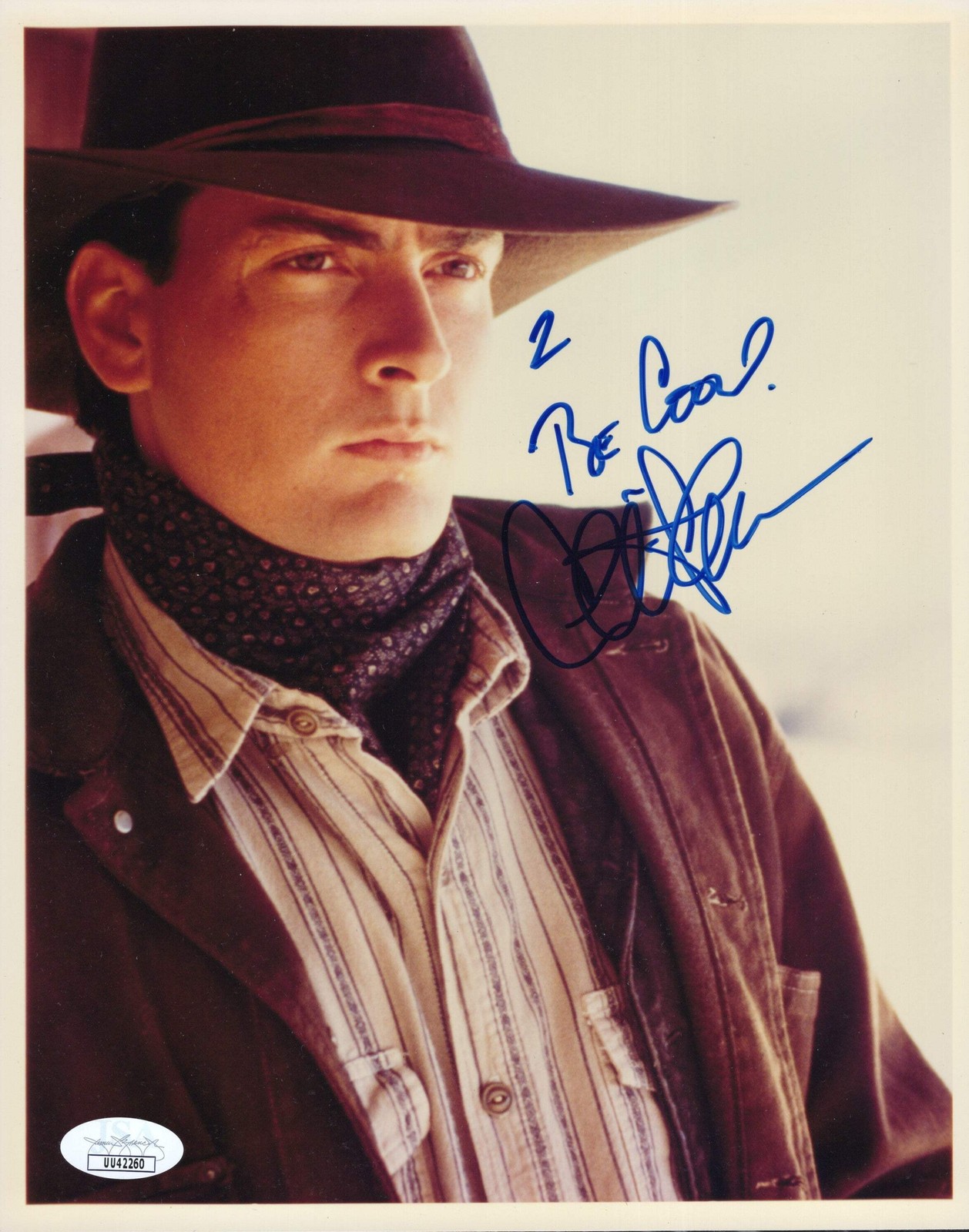Charlie Sheen Autographed Signed Young Guns Photo 8x10 "2 Be Cool", JSA & PSA Certified 