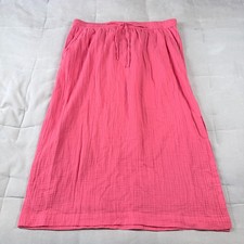 NWT Universal Thread Coral XL Gauze Cotton Drawstring Beach Coastal Midi Skirt