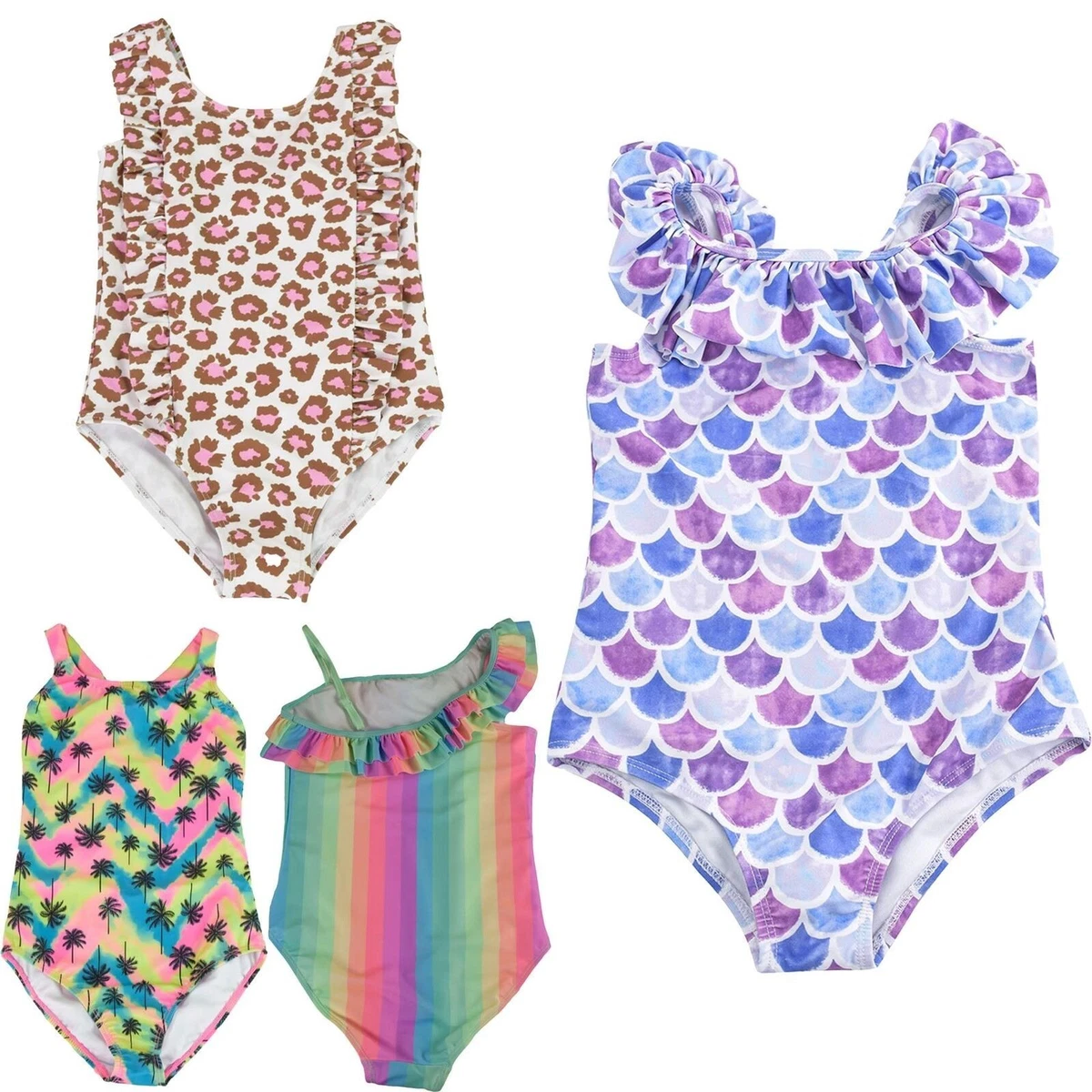 Disney Lilo & Stitch - Costume da bagno intero per bambine, età 5-13 anni, 2 pezzi - Lilla, 11-12 Anni