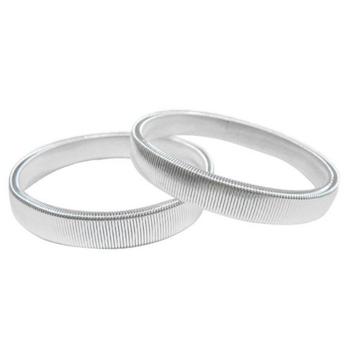 Brazalete de primavera de 2 unidades para hombre Miss elástico de metal con mangas - Imagen 2 de 4