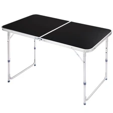 Aluminum Folding Table 4 ft Picnic Camping Table Portable Indoor Outdoor
