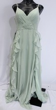 Azazie Women's Peyton Junior A-Line Chiffon Dress AR8 Dusty Sage Size A10