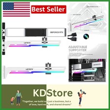 RGB White Graphics Card Support Holder for GPU Sag Prevent  Custom PC Building