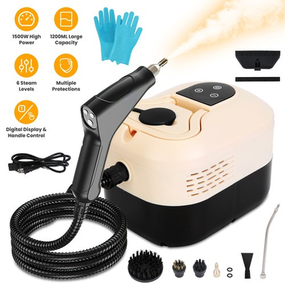 #ad 1500W Handheld High Temperature and Pressure Steamer Cleaner with 1200ML Tank $52.00