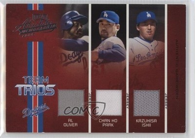 2005 Playoff Absolute Memorabilia Single Materials Al Oliver Kazuhisa Ishii 1r59