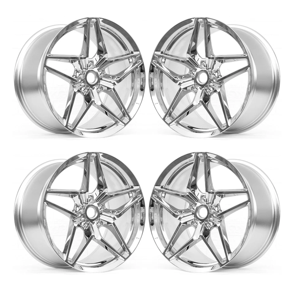 17" Chrome Rims Fit Pontiac Firebird 1993-2002 Wheels 5x120.65 New 17x9.5/11 - Image 3 of 4