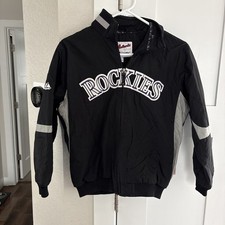 Colorado Rockies Majestic MLB jacket youth medium Black/purple Therma Base