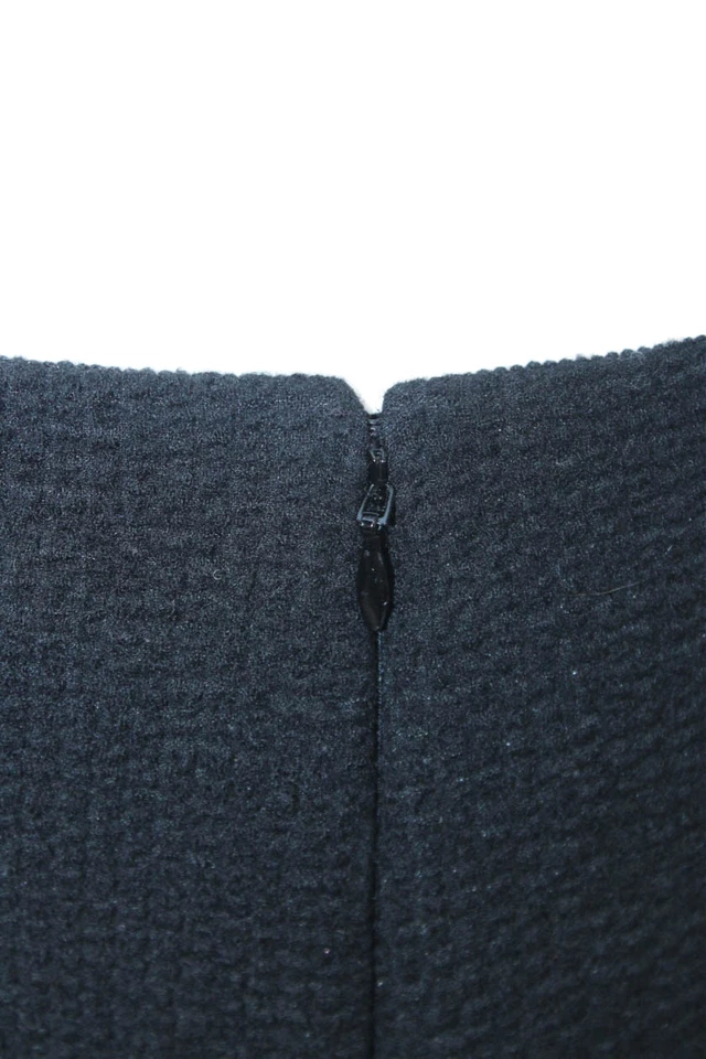 Falda Carven para mujer con cremallera mini línea A negra mezcla de lana talla 38 EUR Foto 4 de 4