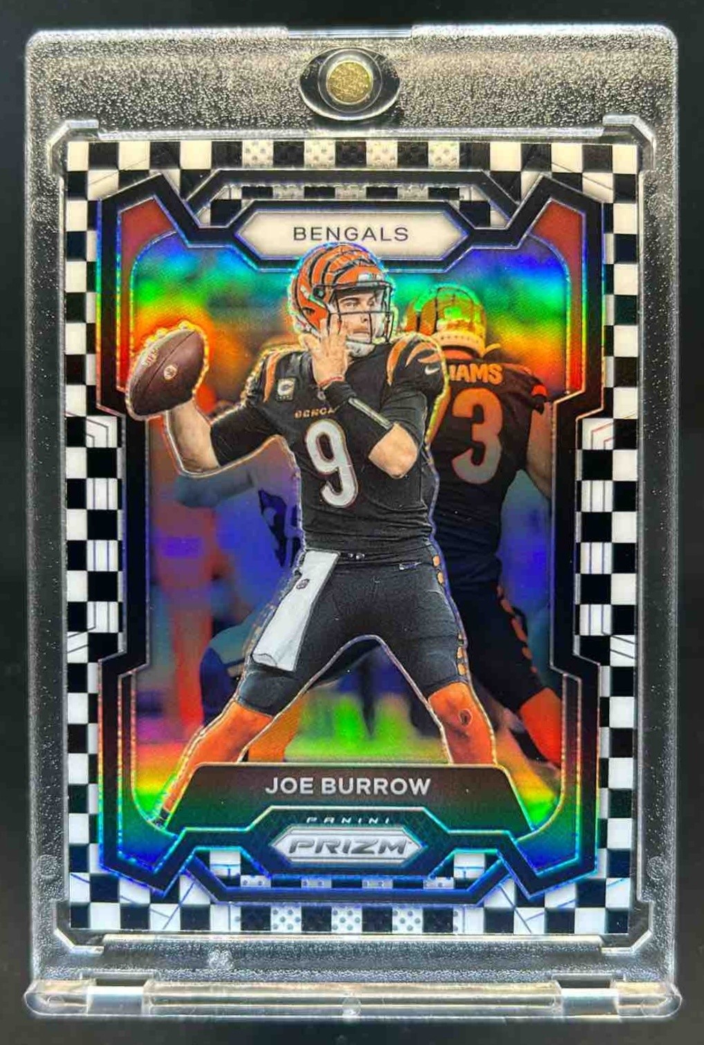 2023 Prizm Joe Burrow Black and White Checker #57 Bengals