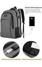 MATEIN Travel Laptop Backpack, Work Bag Lightweight Laptop Bag with USB Charging