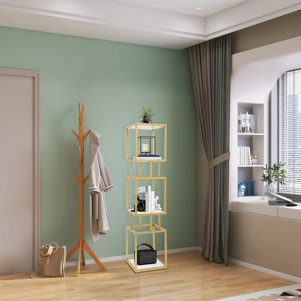 3 Tiers Home Bookshelf Storage File Rack Cube Shelving Unit Flower Display Stand - Image 3 of 4