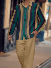 Men's Outfit 2 Piece Set Shirt  Pants Suit PLUS SIZE BIG 3XL