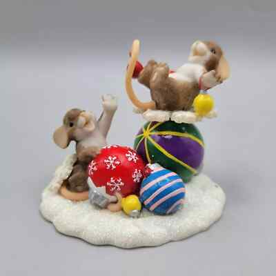 Enesco Charming Tails ''YOU ADD A NEW WHOLE SPIN TO FUN'' Figurine