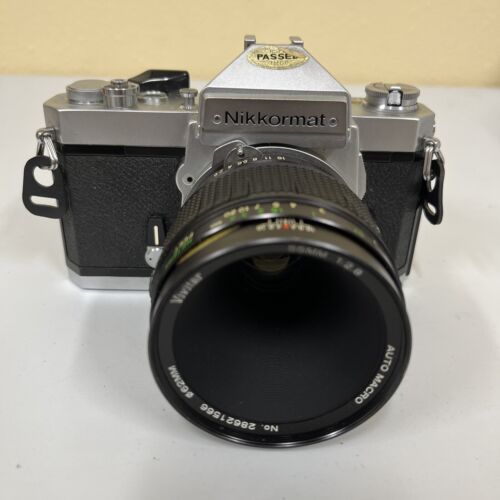 Nikkormat FT2 Kamera mit Vivitar 55 mm 1:2,8 Auto Makro Objektiv/GETESTET & FUNKTIONSFÄHIG - Bild 2 von 13