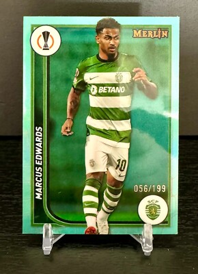 2023-24 Topps Merlin Marcus Edwards Aqua Refractor   /199 - Sporting Club