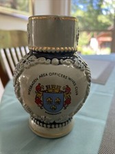 Wiesbaden Area Officers Wives Club glazed pitcher 3D grapes & vines Germany