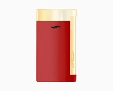S.T. Dupont Lighter Jet Windproof Slim 7 Lacquer Bordeaux And Yellow Gold 027774