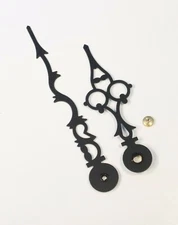 Hermle Grandfather Clock Hands 4 Inch WITH HAND NUT Serpentine Mechanical 