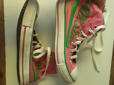 Girls Converse All Stars, Size 3, Pink and Green