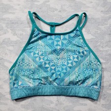 PrAna Sports Bra Womens Small Blue Geo Print Outdoors