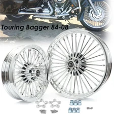 21 & 16 Fat Spoke Wheels for Harley Touring 00-07 Electra Glide Ultra Classic