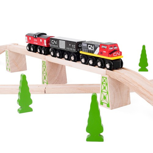 Bigjigs Rail Realistic CN Juego de Motor de Tren de Madera, Juego de Tren de Madera Accesorios - Imagen 6 de 9