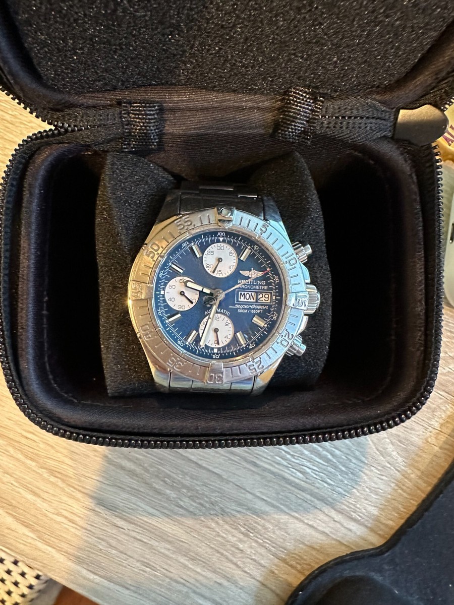 Breitling Super Ocean (500M/1650FT) Automatic Blue Face | eBay