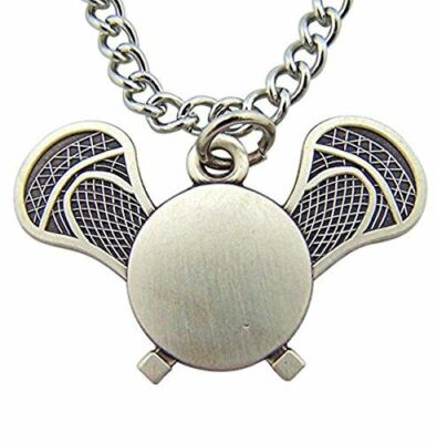 Religious Gifts Sterling Silver Lacrosse Medal with Saint Christopher Protect Th
