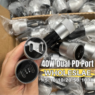 40W Fast Charge PD Type-C Car Charger Adapter Lot For iPhone 15 14 13 12 Pro Max