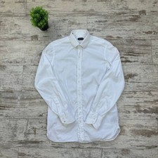 Tom Ford Mens Designer 100 Cotton Dress Shirt Solid White Size 15.75-40