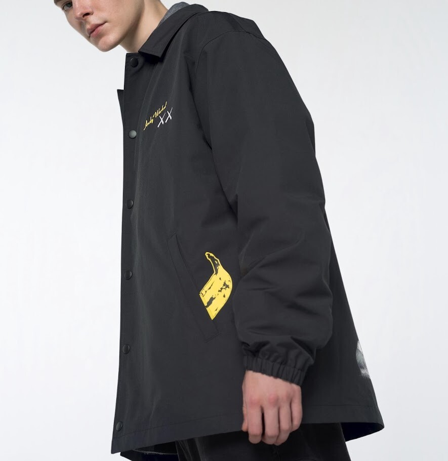 KAWS + WARHOL x UNIQLO UT Collcetion Coach jacket Black NEW KAWS + WARHOL x UNIQLO UT Collcetion Coach jacket Black NEW