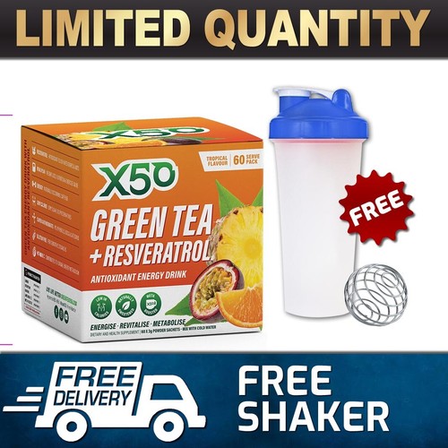 X50 GREEN TEA 60SRV WATERMEL//FAT BURNER BURN DETOX TRIBECA THERMOGENIC