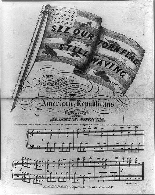 Photo:Torn flag,waving,anti-Catholic riots,James Porter,1844 | eBay