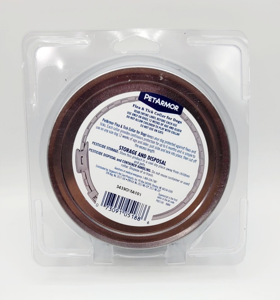 PETARMOR PLUS 2 Collars 6 Months Each Flea & Tick Protection for Dogs