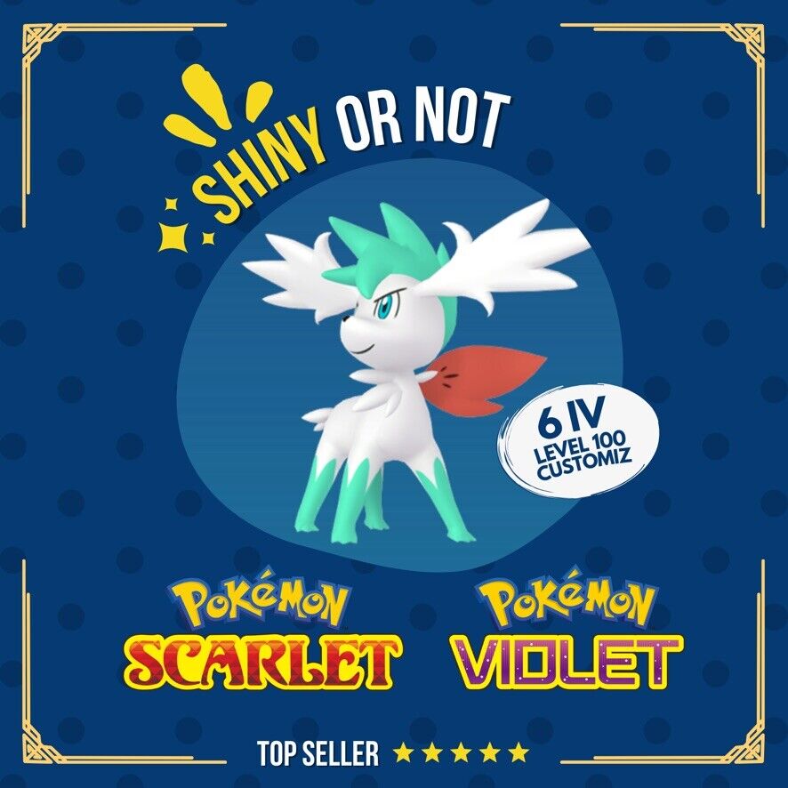 ✨ SHINY ✨ SKY SHAYMIN 6IV MAX EVS✨ Pokemon Scarlet & Violet ✨ FAST DELIVERY