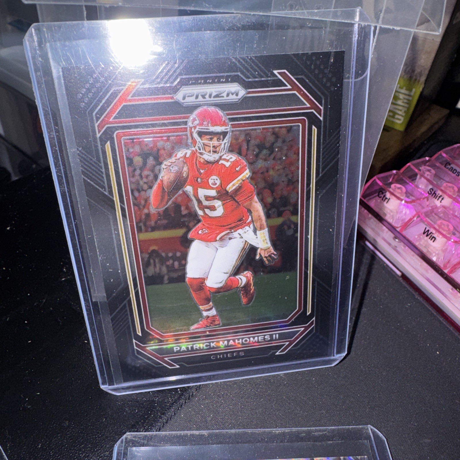 2022 Panini Chronicles - Prizm Black Patrick Mahomes II #PB-3 Silver