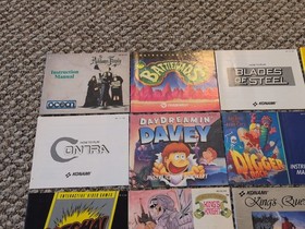 Lote 28 Nintendo NES Manual de instrucciones Folleto Contra Mario Battletoads WURM