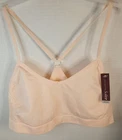 Sofra Peach  Sports Racer Back Bra with Skinny Straps Size S  New