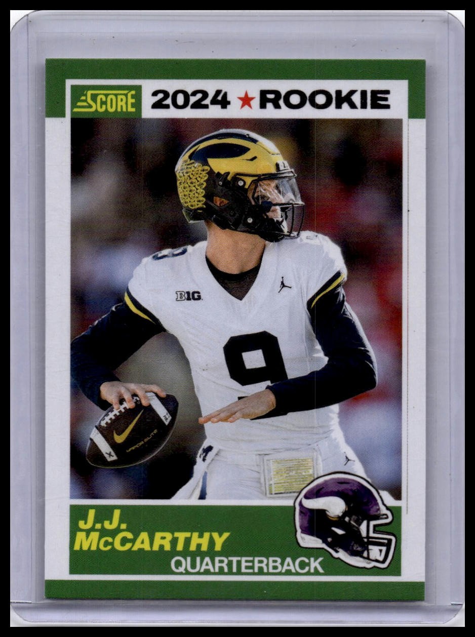 2024 Score #8 J.J. McCarthy 35th Anniversary Rookies Gold