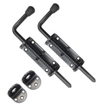 Black 2 Packs 8.5 Inch Heavy Duty Spring Loaded Latch Pin, Sliding Barrel Bol...