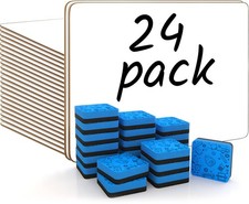 24 Small White Board Dry Erase Boards Classroom Pack Mini White Boards 9" x12...