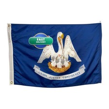 5x8' State of Louisiana Flag - Nylon Reinforced Fly End Stitching Made in USA