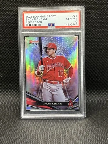 2022 Bowman’s Best SHOHEI OHTANI Refractor #25 PSA 10