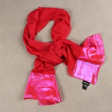 Stola Giorgio Armani Seta Rossa Tessuto Cangiante Second Hand Originale