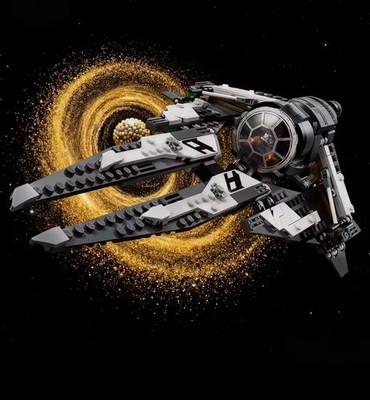 Black Ace TIE Interceptor 396 Teile plus 3 Figuren tolles Modell viel Spielspass
