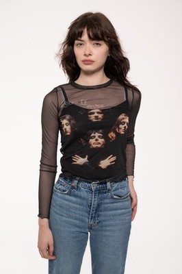 Queen Bohemian Rhapsody Long Sleeve Mesh Top